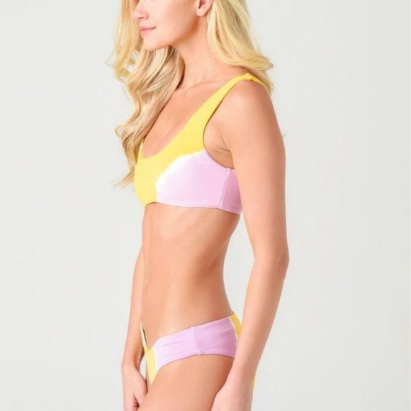 L*Space Lizzie Bikini Top & Sandy Bottoms, diagonal sunburst - Picture 6 of 15